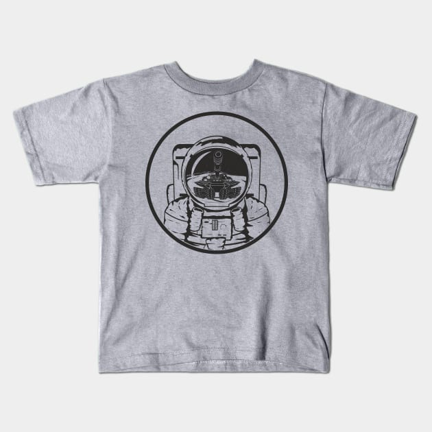 The astronaut met the tank Kids T-Shirt by FAawRay